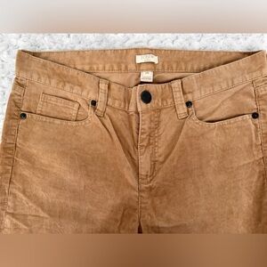 J. Crew Tan Corduroy  5 Pocket Skinny Pants